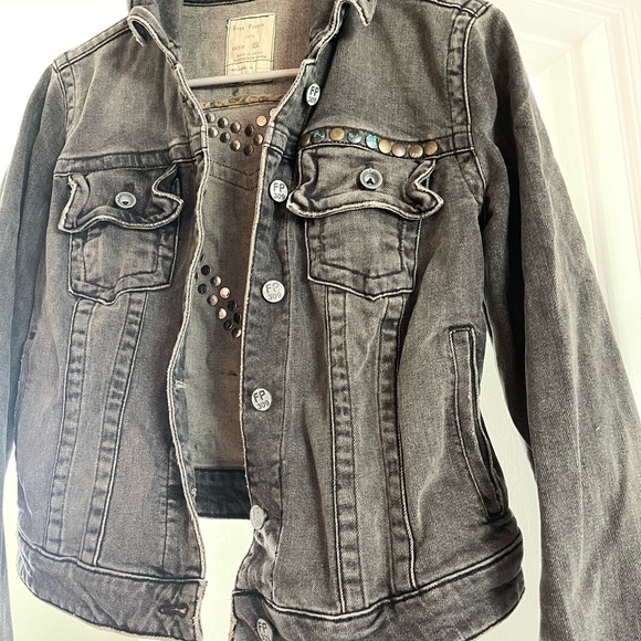 Free People 1970 Jean Jacket Size Small - Picture 3 of 5